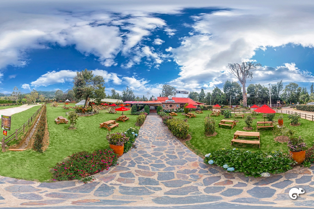 entrada de un restaurante desde una vista panoràmica