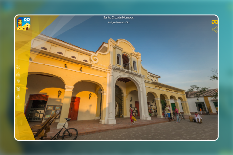 Interfaz principal de la plaza de Mompox